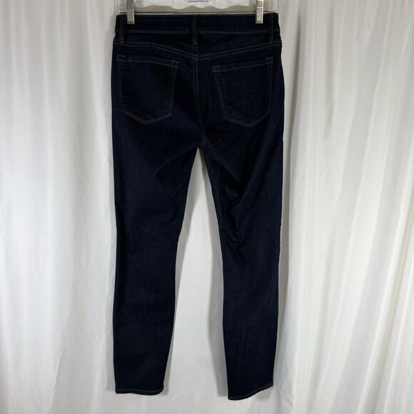 LOFT Curvy Skinny Jeans Women's 0 Dark Wash Blue Denim Low Rise Cotton Blend - Picture 7 of 9